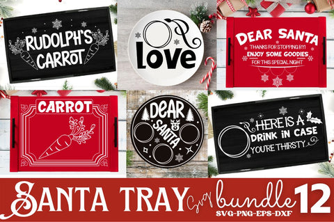 Dear Santa Tray SVG Bundle, Santa Tray SVG Bundle SVG DESIGNISTIC 