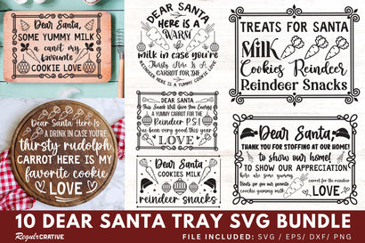 Dear Santa Tray SVG Bundle SVG Regulrcrative 