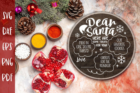 Dear Santa Tray SVG | Christmas Tray SVG SVG CraftLabSVG 
