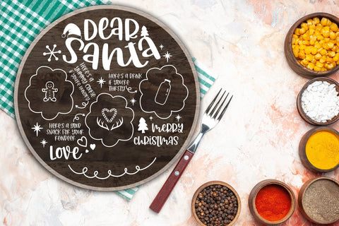 Dear Santa Tray SVG - Christmas Tray SVG SVG CraftLabSVG 