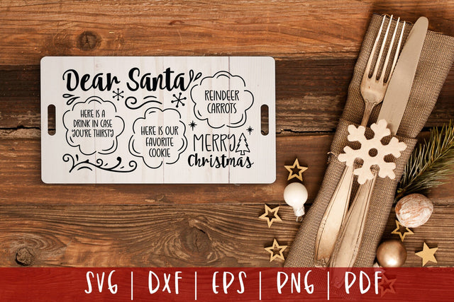 Dear Santa Tray SVG | Christmas Tray SVG SVG CraftLabSVG 