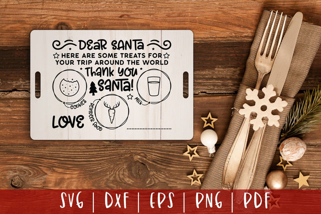 Dear Santa Tray SVG | Christmas Tray SVG SVG CraftLabSVG 