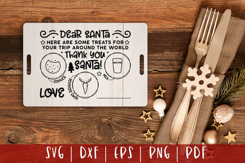 Dear Santa Tray SVG | Christmas Tray SVG SVG CraftLabSVG 