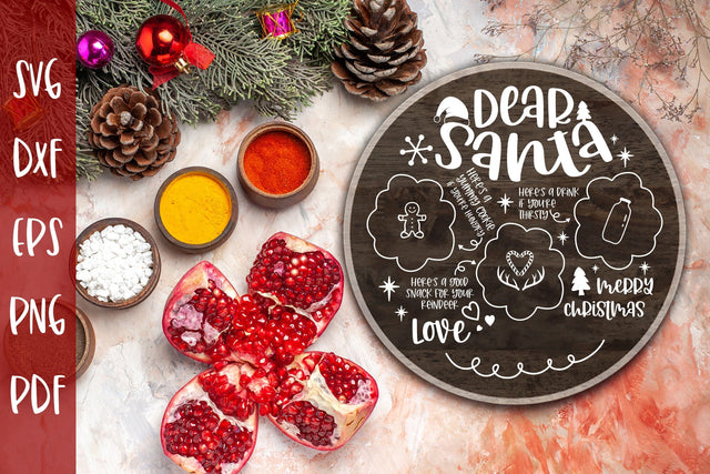 Dear Santa Tray SVG - Christmas Tray SVG SVG CraftLabSVG 
