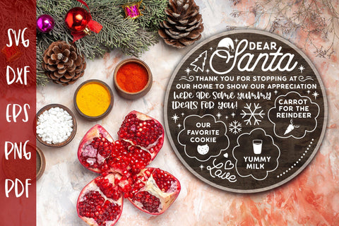Dear Santa Tray SVG, Christmas Tray SVG SVG CraftLabSVG 