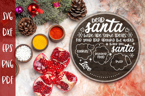 Dear Santa Tray SVG | Christmas Tray SVG SVG CraftLabSVG 