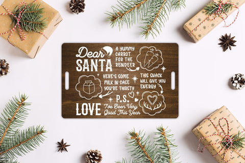 Dear Santa Tray SVG | Christmas Tray SVG SVG CraftLabSVG 