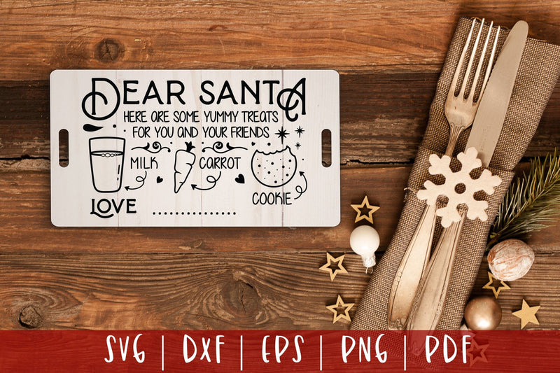 Dear Santa Tray SVG, Christmas Tray SVG SVG CraftLabSVG 