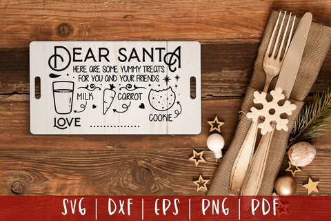 Dear Santa Tray SVG, Christmas Tray SVG SVG CraftLabSVG 