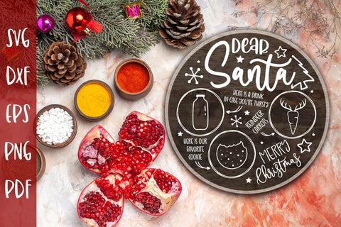 Dear Santa Tray SVG - Milk and Cookies Christmas SVG SVG CraftLabSVG 