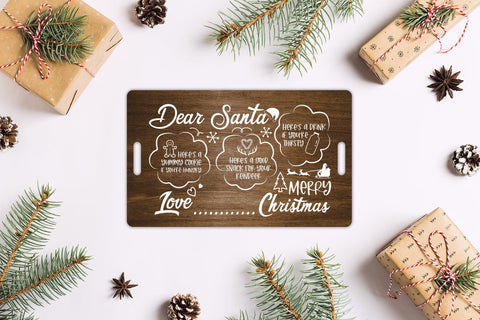 Dear Santa Tray SVG | Milk and Cookies Christmas SVG SVG CraftLabSVG 