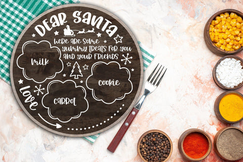 Dear Santa Tray SVG - Milk and Cookies Christmas SVG SVG CraftLabSVG 