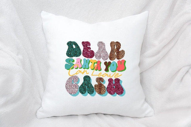 Dear Santa You Can Leave cash Sublimation SVGArt 