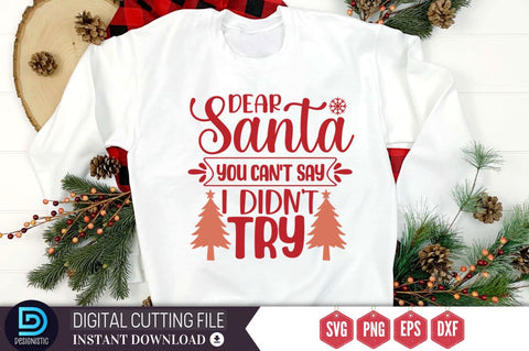 Dear santa you can't say i didn't try SVG SVG DESIGNISTIC 