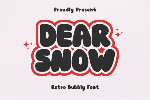 Dear Snow - Retro Bubbly Font Font Masyafi Studio 