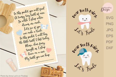Dear Tooth Fairy, Let`s trade - Tooth fairy svg SVG Klava P 