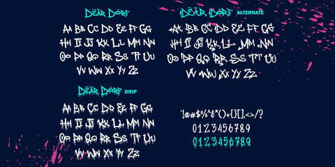 Deardorf - Graffiti Family Font Allouse.Studio 