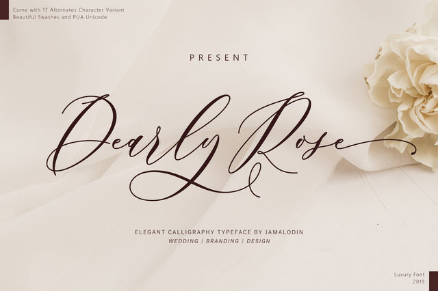 Dearly Rose Script Font Jamaluddin 