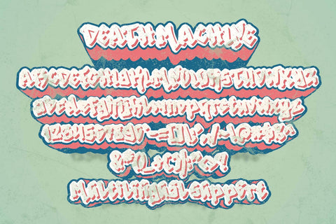 Death Machine Font Prasetya Letter 