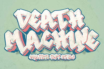 Death Machine Font Prasetya Letter 