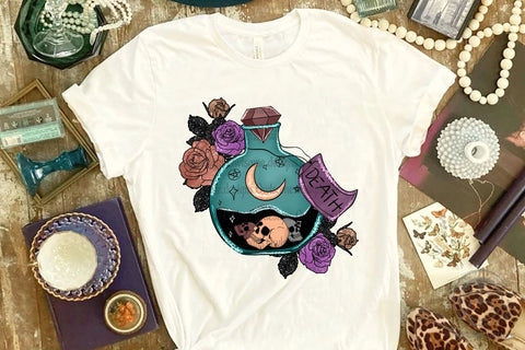 Death Magic Bottle Sublimation Design SVG LAM HOANG THUY 