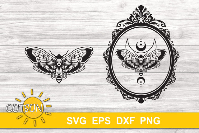 Death Moth SVG | Death Moth with Crescent SVG SVG CutsunSVG 