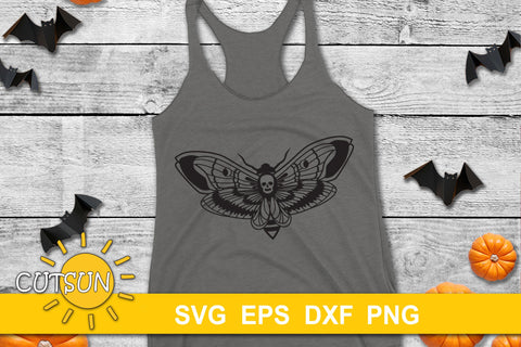 Death Moth SVG | Death Moth with Crescent SVG SVG CutsunSVG 
