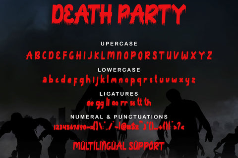 Death Party Font Prasetya Letter 