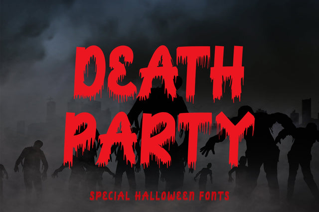 Death Party Font Prasetya Letter 
