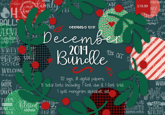 December 2019 Bundle Bundle So Fontsy Design Shop 