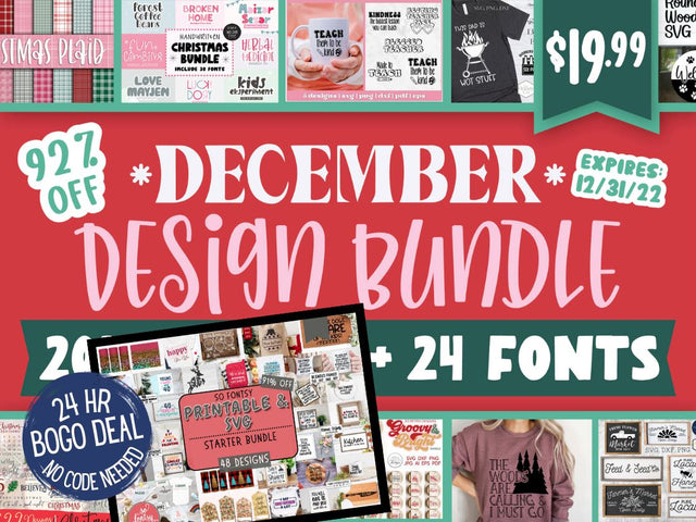 December Design Bundle Bundle So Fontsy Design Shop 