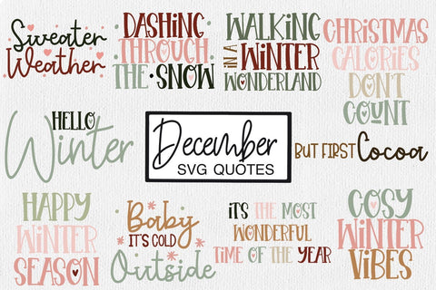 December SVG Cut File Bundle | Winter SVG SVG Illuztrate 
