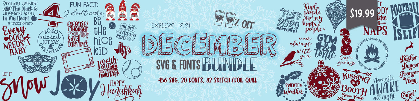 December SVG & Fonts Bundle