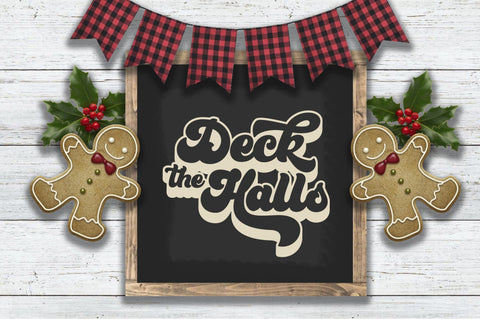 Deck the Halls Christmas SVG SVG Style and Stencil 