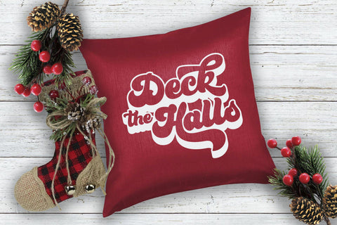 Deck the Halls Christmas SVG SVG Style and Stencil 
