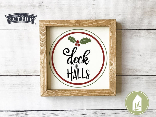Deck the Halls SVG | Christmas SVG | Farmhouse Sign Design SVG LilleJuniper 