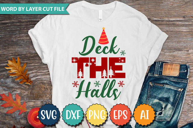 DECK THE HALLS SVG Cut File SVG DesignPlante 503 
