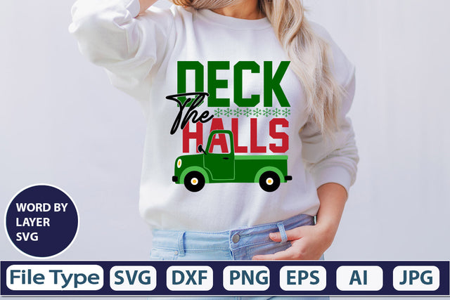 Deck The Halls SVG Cut File SVG DesignPlante 503 