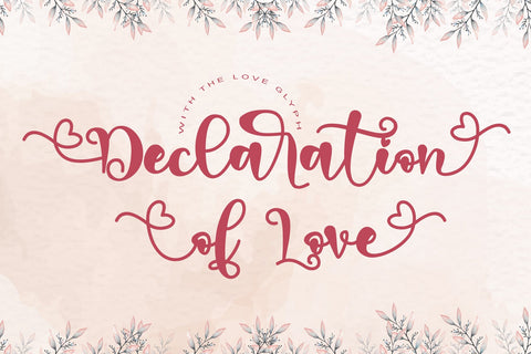 Declaration Of Love Font Letterara 