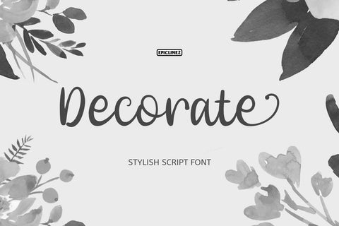 Decorate - A Stylish Script Font Font Epiclinez 