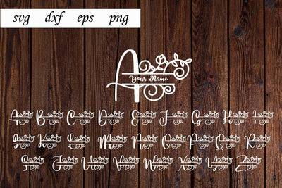 decoration letter monogram, sign monogram floral SVG dadan_pm 