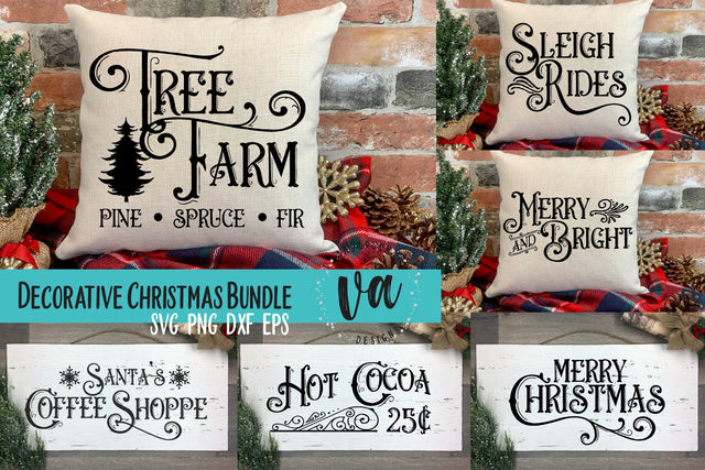 Decorative Christmas SVG Bundle SVG V. Anderson Designs 