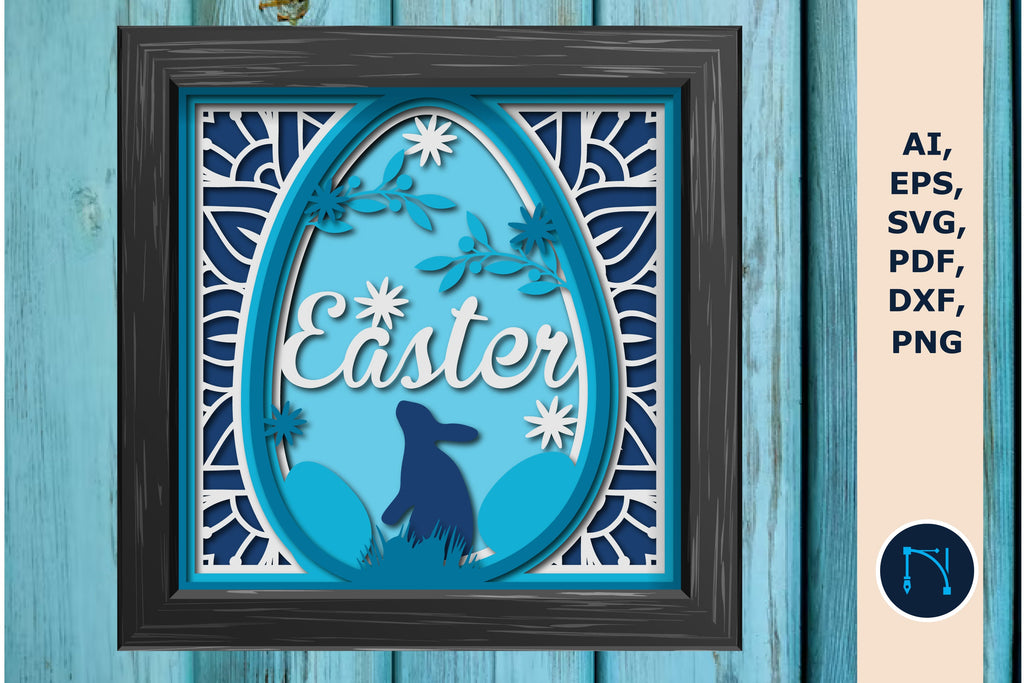 Decorative Easter Day Layer Shadow Box - So Fontsy