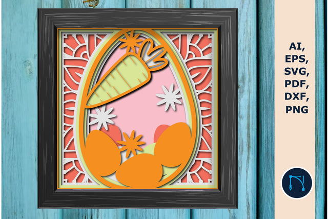 Decorative Easter Day Layer Shadow Box SVG MD JOYNAL ABDIN 