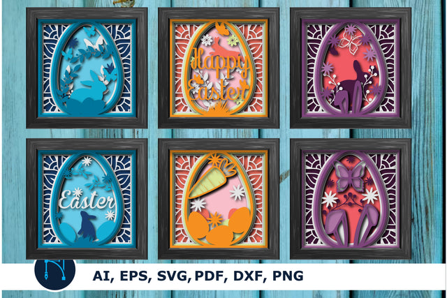 Decorative Easter Day Shadow Box bundle SVG MD JOYNAL ABDIN 