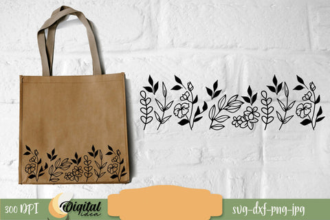 Decorative flower stickers | Bags with flowers | Mugs with Flowers | Shoppers with Flowers SVG Evgenyia Guschina 