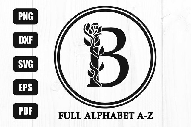 Decorative Font Svg, Font Monogram Svg, Floral Font Bundle SVG Litke Designs 