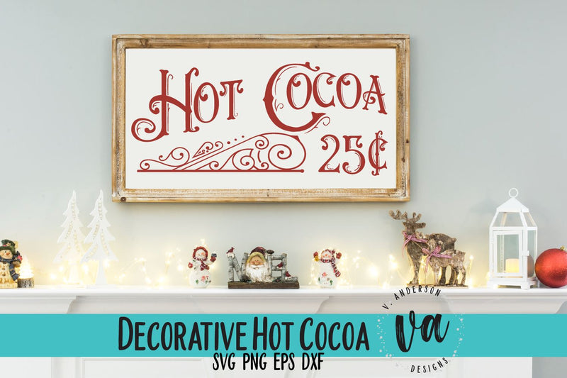 Decorative Hot Cocoa SVG SVG V. Anderson Designs 