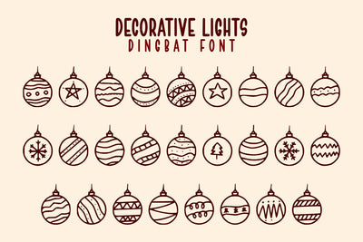 Decorative Lights - Christmas Dingbat Font Masyafi Studio 