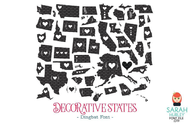 Decorative States Font Font Sarah Hurley 